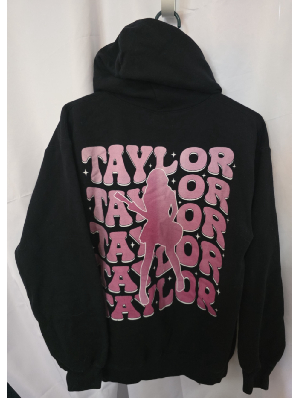 Women's Unbranded Taylor Swift Graphic Hoodie Black Pink Size M trendy music